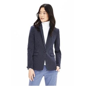 Banana Republic Navy Pinstripe Blazer